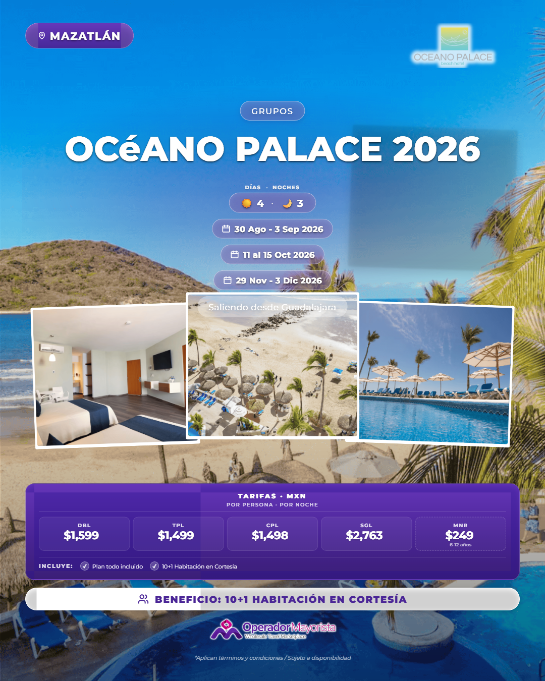 Océano Palace 2026 3 Noches