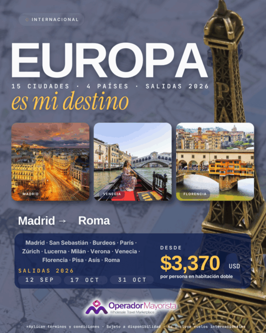 Europa es mi Destino — 17 días (Madrid a Roma)