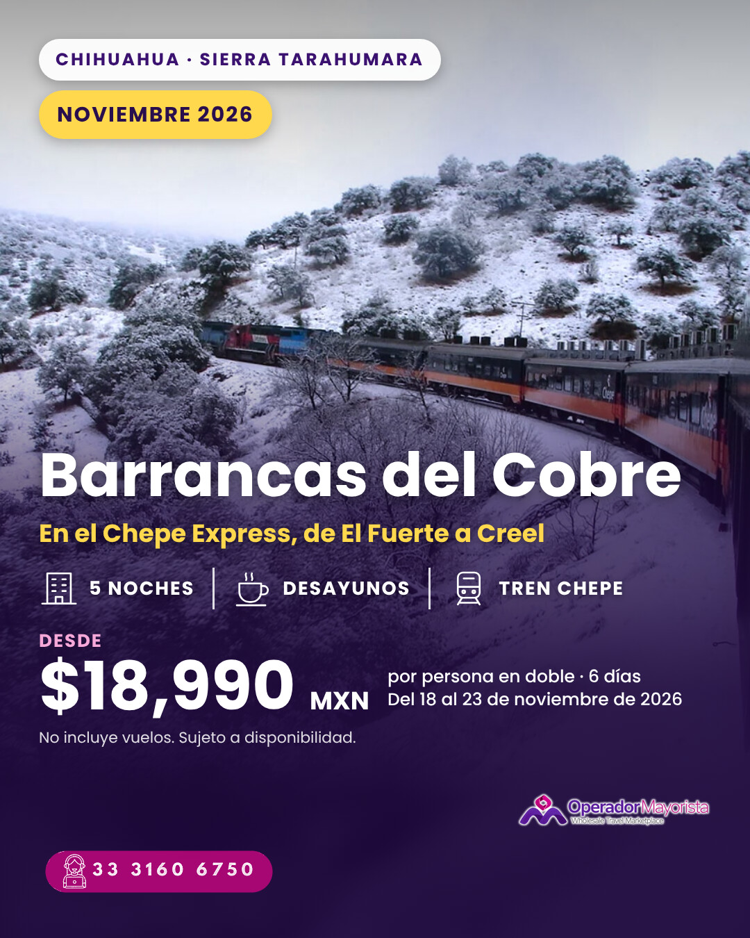 Barrancas del Cobre en el Chepe Express