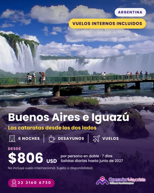 Buenos Aires e Iguazú con vuelos internos