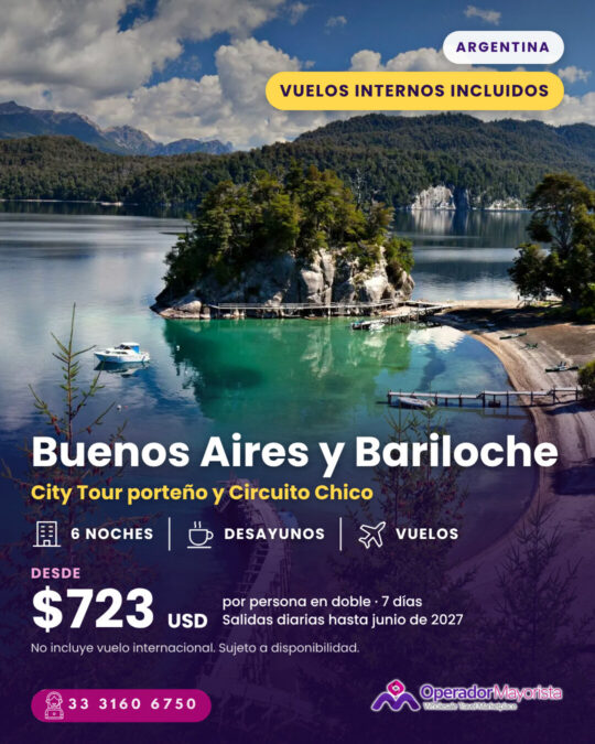 Buenos Aires y Bariloche con vuelos internos