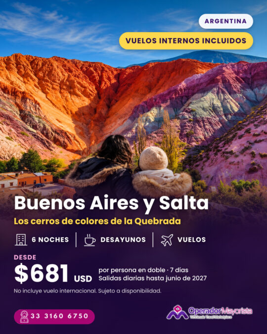 Buenos Aires y Salta con vuelos internos
