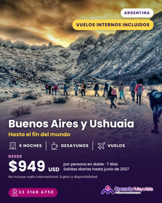 Buenos Aires y Ushuaia con vuelos internos